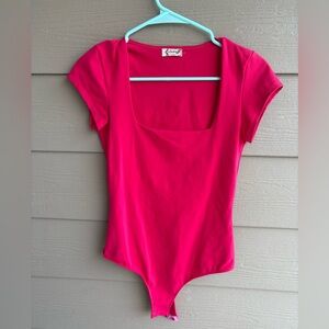 Free People Fuchsia Bodysuit Top